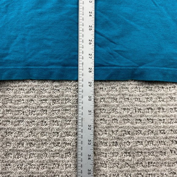 Banana Republic Polo Shirt Men Large L Blue Green Embroidered Elephant Logo Golf - Picture 9 of 10